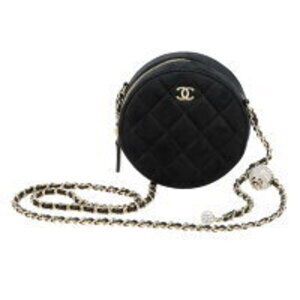 Chanel Matelasse Suede Round Chain Shoulder Bag
